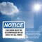 Signmission Children Must Be Accompanied By An Adult, 14 in W x Rectangle, Vinyl Decal OS-2PACK-NS-D-1014-L-10579 - alternate 4